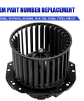Blower Motor With Fan Replacement For Chevy S10 Astro Blazer GMC Sonoma Safari Jimmy Isuzu Hombre Oldsmobile Bravada AC Heater Compatible Part 700092 1994-2004 showing OEM part number replacements.
