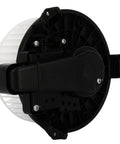 Drop In Replacement AC And Heater Blower Motor For Jeep Wrangler And Ram 1500 Fits 2014 2017 Wrangler 2018 Wrangler JK And 2014 2018 Ram 1500 Replacement 700308 68214892AB 68232369AA 75025 OCPTY, side view showing motor and fan