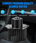 Blower Motor With Fan Replacement For Chevy S10 Astro Blazer GMC Sonoma Safari Jimmy Isuzu Hombre Oldsmobile Bravada AC Heater Compatible Part 700092 1994-2004 installed in car.