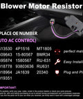AC Blower Motor Resistor And Blower Control Module Fits 2003 2007 GM Chevy Silverado Tahoe Suburban Avalanche GMC Sierra Envoy Yukon Cadillac Escalade Part Numbers 15-80567 89018778 4P1516 1580567