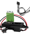 AC Blower Motor Resistor Kit With Harness For 2003 2004 2005 2006 Chevy Silverado visible, black base, wiring connectors, green resistor