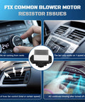 Front Blower Motor Resistor Control Module Replacement For Honda Accord Civic CRV Element Odyssey Pilot Acura RDX TSX EL Replaces 79330-SDA-A01 79330-SNA-A01 79330-SDG-W41 Compatible With 2003-2012 Honda Models And 2001-2011 Civics with HVAC dashboard and resistor part