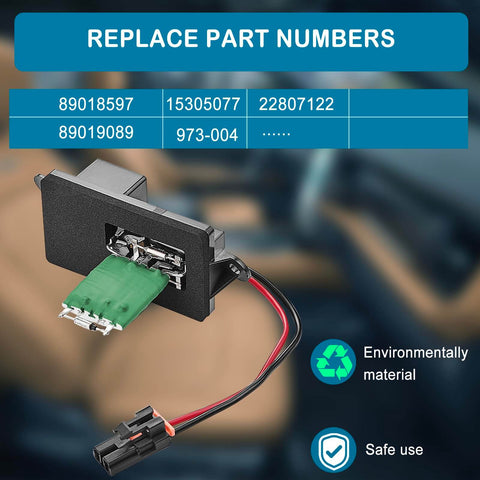 Blower Motor Resistor Kit With Wiring Harness And Connectors for 1999 2006 Chevy Silverado GMC Sierra 1500 2500 3500