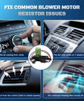AC Blower Motor Resistor Kit With Harness For 2003 2004 2005 2006 Chevy Silverado in use, illustrating HVAC issues.