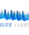 20 Pack 15 Amp Standard Blade Automotive Fuses for Cars and Trucks Fast Acting 15A Car Fuse Kit Blue Color