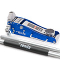 Low Profile 2 Ton Floor Jack With Dual Pump System For Quick Lift, Hydraulic Aluminum And Steel Car Jack in blue