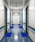 Blue adhesive sticky floor mats 24 by 36 inches for construction sites labs cleanrooms hospitals and sports shoes 12 pack