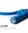Air Blow Gun Kit With 5 Inch And 12 Inch Guns Rubber Tips Ergonomic Grip And Easy Use Lever NPT One Quarter Inch Thread
