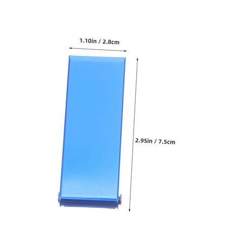 13 Piece Welding Tip Cleaner Kit With Stainless Steel Cleaning Needles In Durable Aluminum Case For Gas Welding Emergency Repairs And On The Go Maintenance, blue aluminum case dimensions shown.