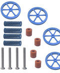 Blue Aluminum Leveling Nut Set With Hot Bed Springs, M4 Screws, And Silicone Leveling Columns For Ender 3, 3 Pro, 3 V2, 3 Neo, 5, 5 Plus And CR-10 Printers