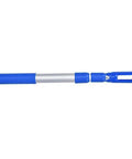 Professional Anodized Aluminum Telescopic Pool Pole 3 Piece Adjustable Expandable With Strong Grip Lock shown in blue aluminum.