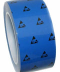Blue anti static cleanroom tape roll, designed for ESD safe work in ISO Class 7 to 8 environments, pro grade 2 inch wide by 108 feet long, 5 mil thick.