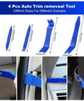 4-piece auto trim removal tools from the 17 Piece Hook And Pick Set For Auto Trim Removal Kit Keze Pro Grade Telescoping Magnetic Pickup Tool And Gasket Scraper Clip Pliers Remover Car Door Panel Fastener Removal Automotive Repair Tools.
