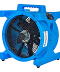 AM20DF By MOUNTO Powerhouse 0.2 HP 1800 CFM Axial Air Mover Blower Fan, blue casing, front view showing fan and handle