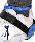 Adjustable Anti Static Ankle Strap Grounder ESD Blue And Black For Electronics Techs, Lab Pros, And Cleanrooms on shoe