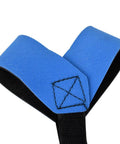 Adjustable Anti Static Ankle Strap Grounder ESD blue and black close-up for electronics techs, lab pros, and cleanrooms