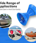 Image of 4 Inch Boat Trailer Bow Stop Roller With Half Inch Shaft for Boat Trailers, Blue Bow Roller, non-marking, non-scratching.