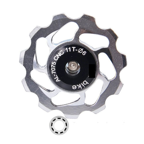 Pulley Bicycle Pulley Ceramic Bearing Jockey Wheel Pulley Bicycle Road Bike Rear Derailleur Replacement ( Color : Blue ) close-up