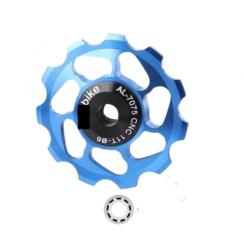 Blue Pulley Bicycle Pulley Ceramic Bearing Jockey Wheel Pulley Bicycle Road Bike Rear Derailleur Replacement