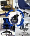 Heavy Duty Rubber Chair Casters Set Of 5 3 Inch Universal Fit 11 Mm By 22 Mm Wheels on various chairs in different settings