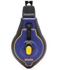 Front view of Speedline Pro Chalk Line Reel with 100 ft hi-tensile line, durable blue housing, for framing, drywall, and carpentry.