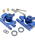 Alloy Caster Blocks And Steering Blocks For Traxxas One Tenth Slash 4x4 Stampede Rustler 4x4 Replaces Stock 6832 6837 CNC Machined Anodized 6061 T6 Aluminum Upgrade For Better Steering And Durability, including bearings and screws