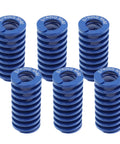 Blue Light Load Compression Springs Set Of 6 For 3D Printer Mold Die Applications, 30mm Outer Diameter, 60mm Free Length, Steel