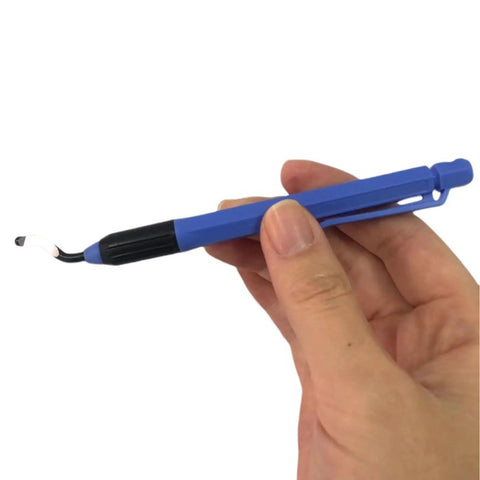 Precise Deburring Tool Pen Style for Efficient Burr Removal and Surface Smoothing in Metal and Other Materials shown in hand
