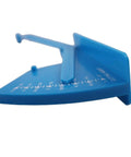 Side view of blue Deck Leveling Gauge for John Deere MTD Cub Cadet TroyBilt Stens and more with height markings visible.