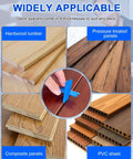 Blue Deck Spacer Set For Uniform Gaps Between Deck Boards With Four Thicknesses One Sixteenth Inch One Eighth Inch Three Sixteenths Inch And One Quarter Inch For Composite Or Pressure Treated Lumber Combatch shown with various lumber types.