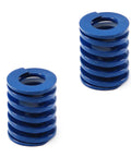 Blue heavy duty 3D printer die springs, 20mm outer diameter, 25mm long; light load compression mold springs, two pack.