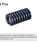 Four Piece 25mm Outer Diameter 45mm Free Length Die Spring Set For 3D Printers Blue Light Load Steel Closed End
