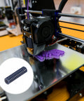 Close-up of a 3D printer using Die Springs Pack Of 20 For 3D Printer And Electric Parts 8mm Outer Diameter 30mm Long Blue Dope Light Load Spiral Mould Die Springs.