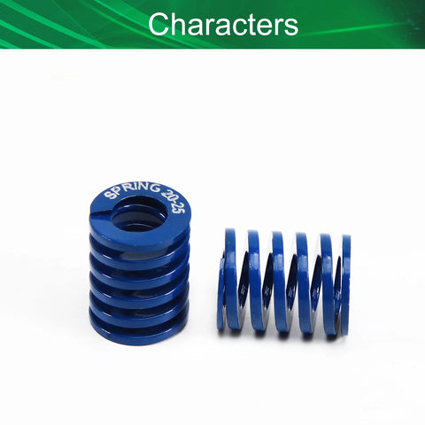 Heavy Duty 3D Printer Die Spring with 20mm Outer Diameter and 10mm Inner Diameter 25mm Long Free Length Light Load Spiral Compression Mold Die Spring for Mechanical Equipment and 3D Printer Accessories Blue Tone Two Pack