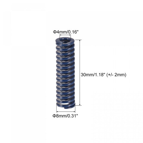 Die Springs Pack Of 20 For 3D Printer And Electric Parts 8mm Outer Diameter 30mm Long Blue Dope Light Load Spiral Mould Die Springs