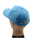 ESD Anti Static Sun Caps With Hard Brim For Cleanrooms And Industrial Work 5 Pack Blue, conductive fabric, side view, adjustable Velcro fit