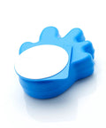 Anti Slam Door Safety For Kids Two Pack Finger Trap Stoppers With Adhesive Pad in blue plastic, easy install on handles