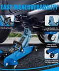 Beefy 1.5 Ton Floor Jack Low Profile For Cars With Single Piston Lift Pump Blue GAOLLY Steel Racing Jack under vehicle