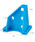 Close-up of blue triangle design from Flooring Spacers Kit With 1/4 Inch And 1/3 Inch Gaps For Wall Positioning.