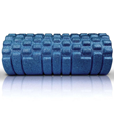 High Density Foam Roller Massager With 3D Textured Rollers for Deep Tissue Back and Leg Muscle Massage in blue