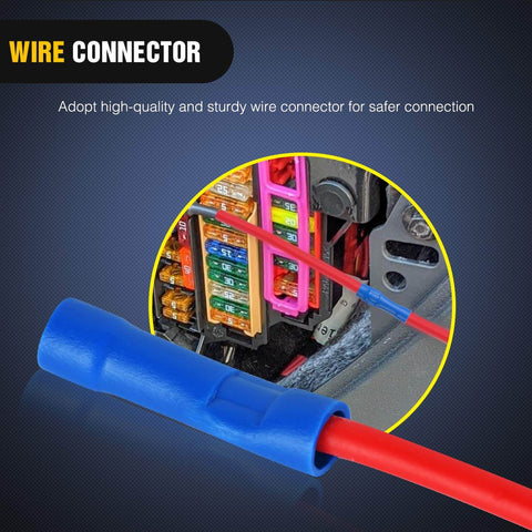 12 Pack 12V Car Add A Circuit Fuse Tap Kit With Standard Mini Micro2 And Low Profile Taps installed in a fuse box close-up view.