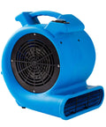 Powerful Half Horsepower Air Mover For Fast Carpet Drying And Floor Drying With 2200 CFM Air Flow Lightweight Design For Home Garage And Job Site Use Two Speed Settings By Mounto, blue side view.
