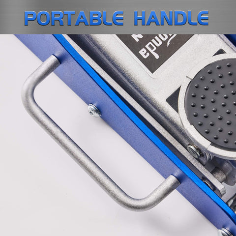 Close-up of the handle on a Low Profile 2 Ton Floor Jack With Dual Pump System For Quick Lift, Hydraulic Aluminum And Steel Car Jack.