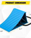 Heavy Duty Wheel Chocks 2-Pack for Cars, Trucks, RVs, Trailers and Motorcycles - Secure, Durable Poly Wheel Stops with Pull Strap, Lightweight.