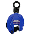 Heavy Duty Vertical Plate Clamp For Lifting And Transporting Up To 2200Lbs With 0.8 Inch Jaw Opening, blue steel clamp front view