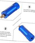 Heavy Duty Water Oil Separator For High Pump Systems With Alloy Aluminum Design And Built To Last Automatic Lubrication For Pneumatic Tools Dual Filtration System And Compressor Accessory in blue, showing dual filtration system.