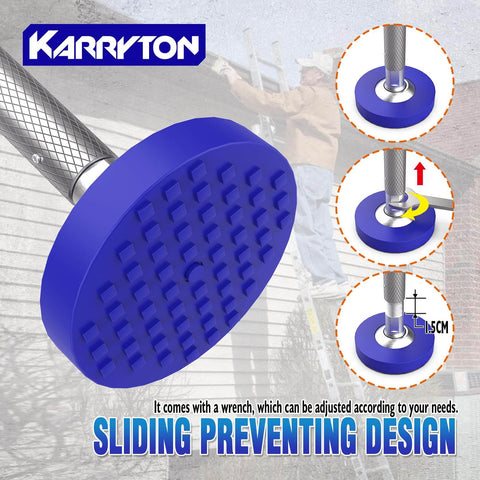 Sturdy Blue Ladder Levelers For Type II, I And IA Extension Ladders Up To 32 Feet With Anti Slip Threaded And Adjustable Legs For Stairs
