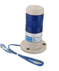 Blue LED Industrial Signal Light Tower Lamp For 24V DC Machinery, Continuous Light Beacon With Direct Mount, 80mm Base, 124mm Tall, 184g, Model LTP-502T, Baomain