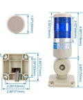 Blue LED Signal Tower Light With 180 Degree Rotating Base For Industrial Automation 24V DC LXY502T1 dimensions