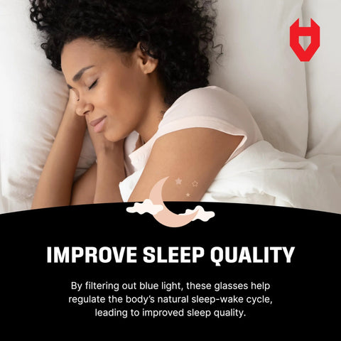 Blue Light Blocking Glasses for Over Glasses With ANSI Z87 1 and UV Protection improve sleep quality